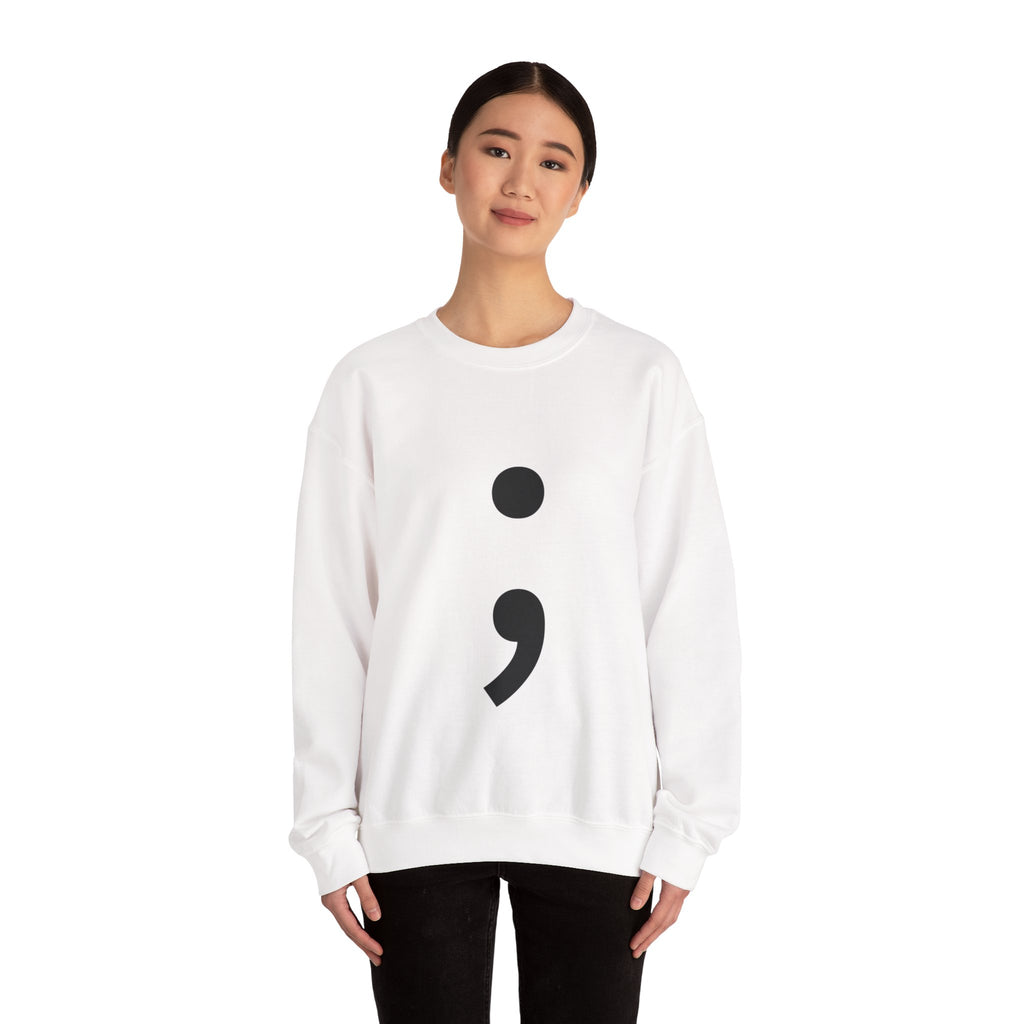 Semicolon Crewneck Sweatshirt — Pullover