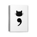 Cat Semicolon Spiral Notebook — Mental Health Journal