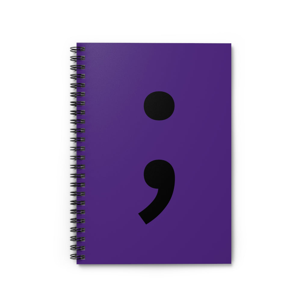 Semicolon Spiral Notebook — Mental Health Journal