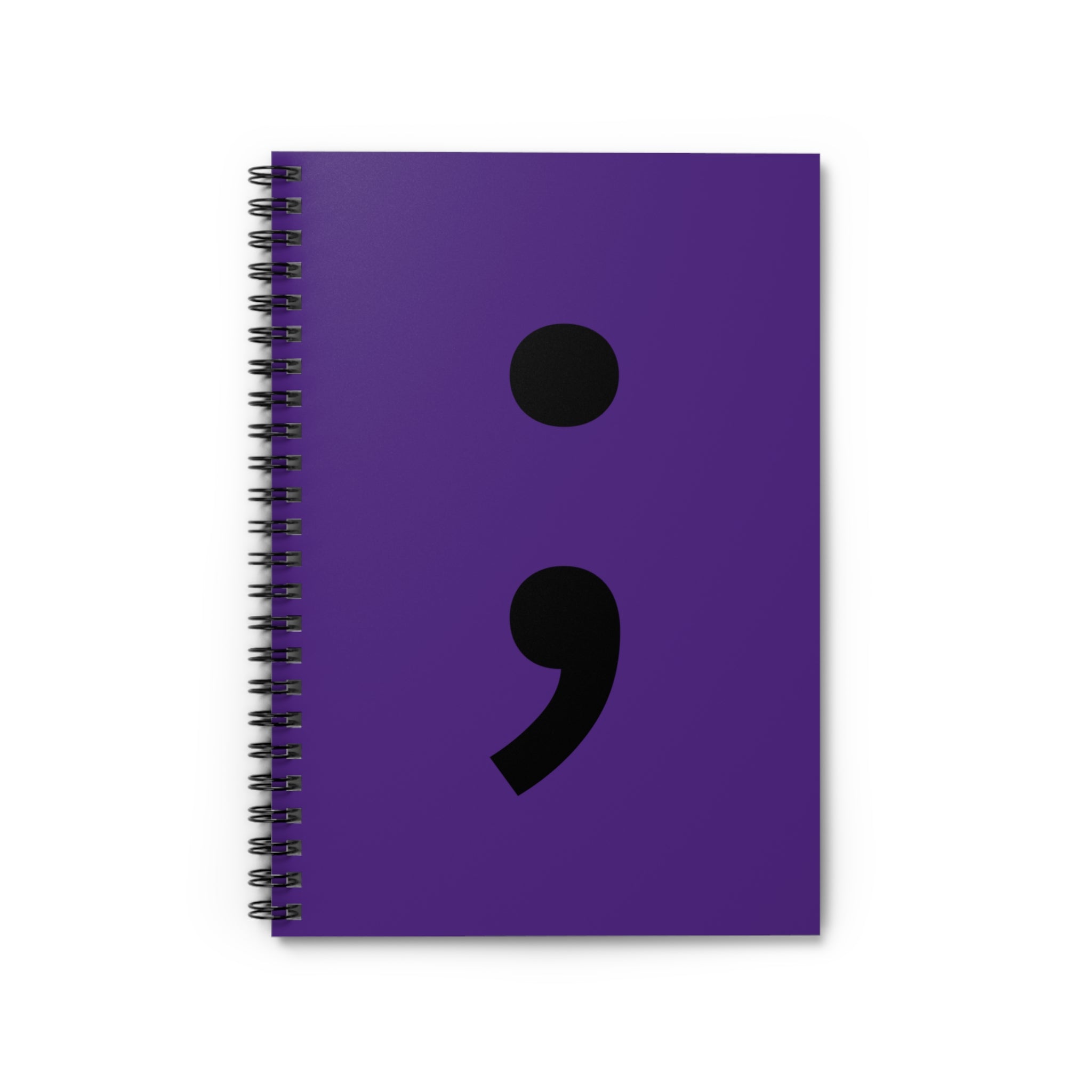 Semicolon Spiral Notebook — Mental Health Journal