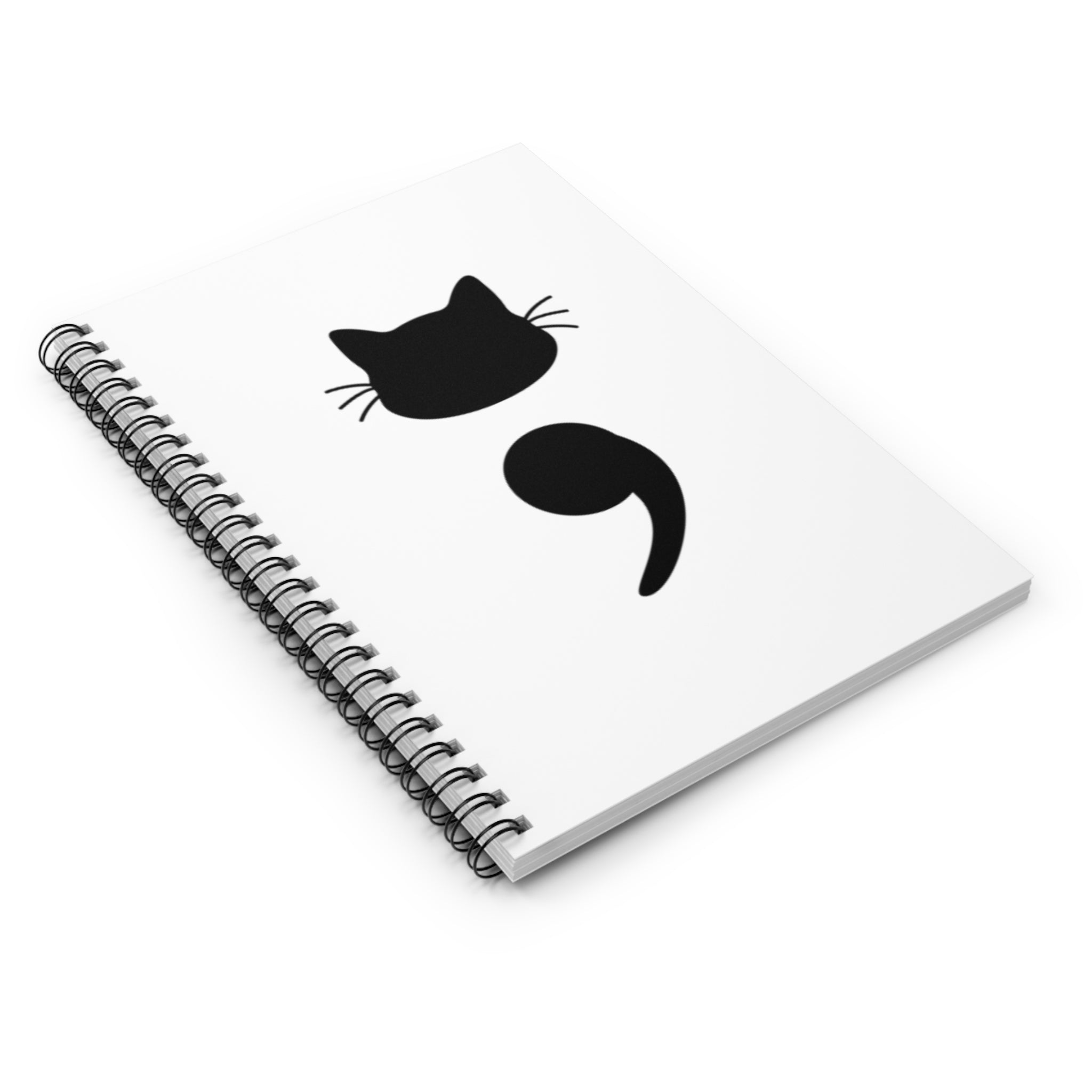 Cat Semicolon Spiral Notebook — Mental Health Journal