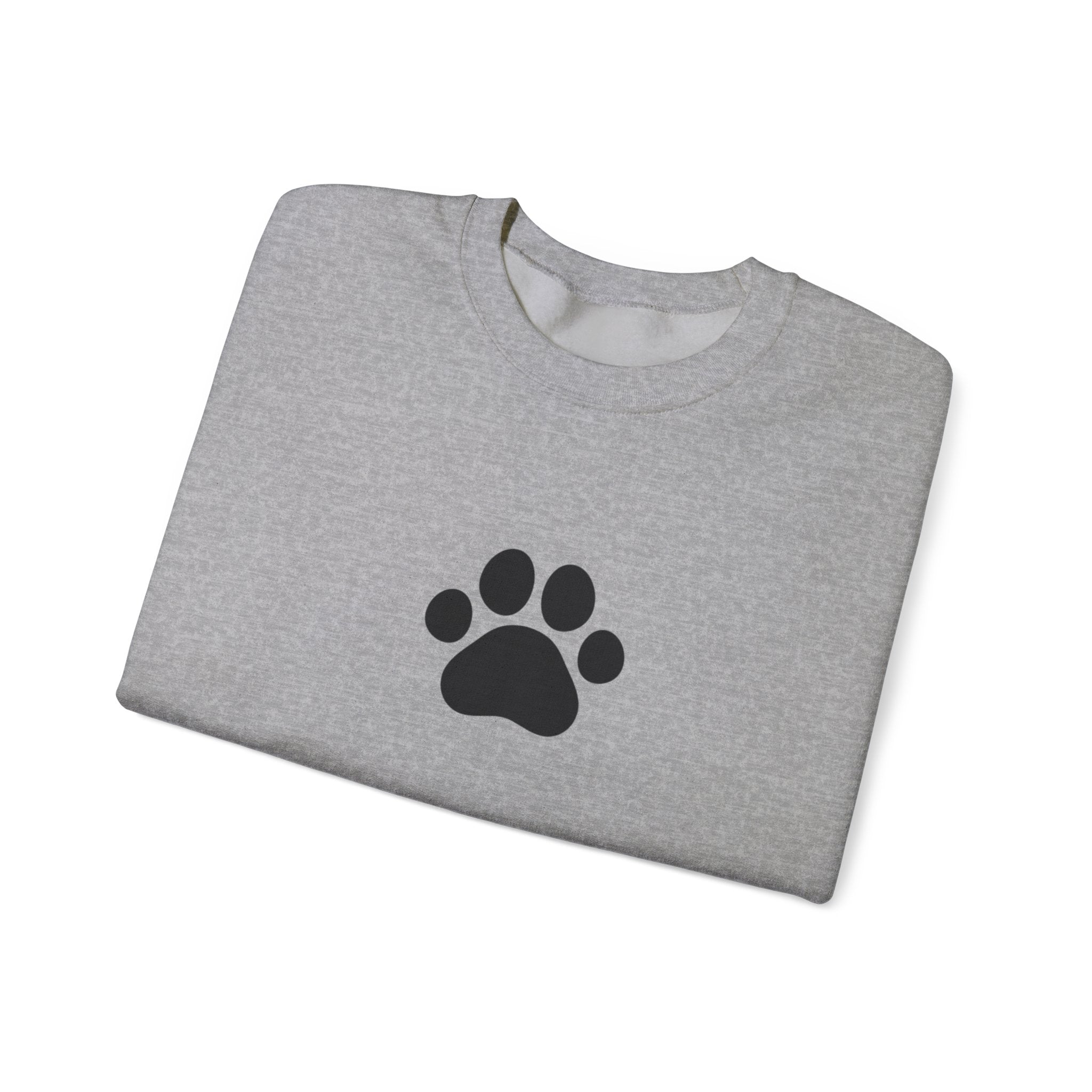 Pawprint Semicolon Crewneck Sweatshirt — Minimal Pet Lover Pullover