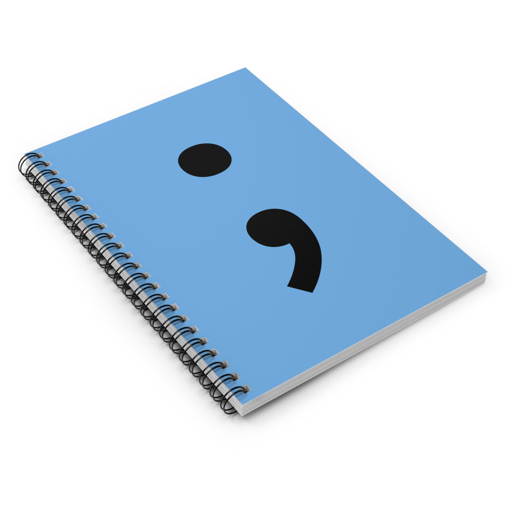 Semicolon Spiral Notebook — Mental Health Journal