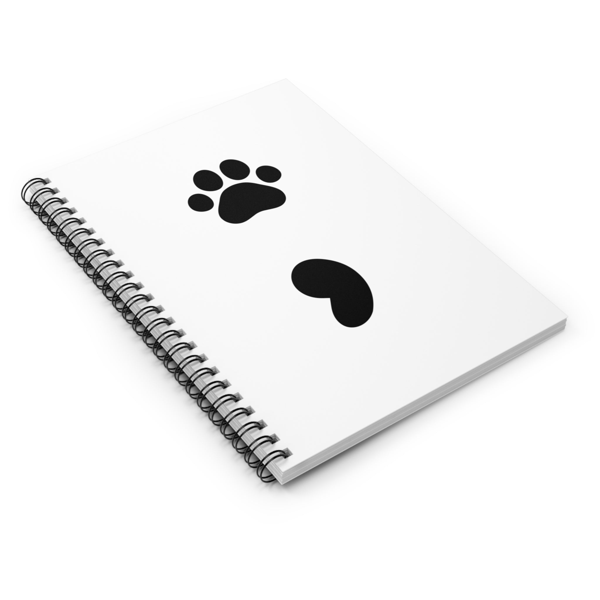 Pet Paw Semicolon Spiral Notebook — Mental Health & Pet Lover Journal