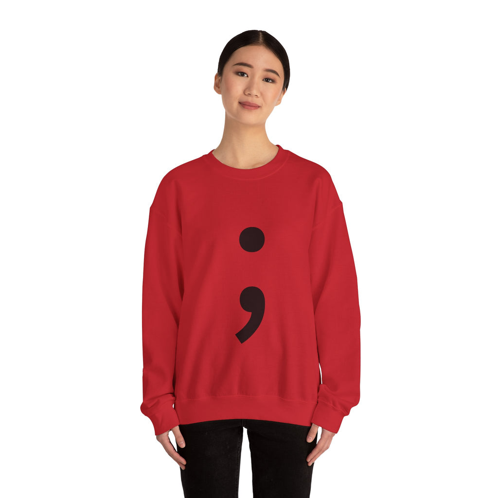 Semicolon Crewneck Sweatshirt — Pullover