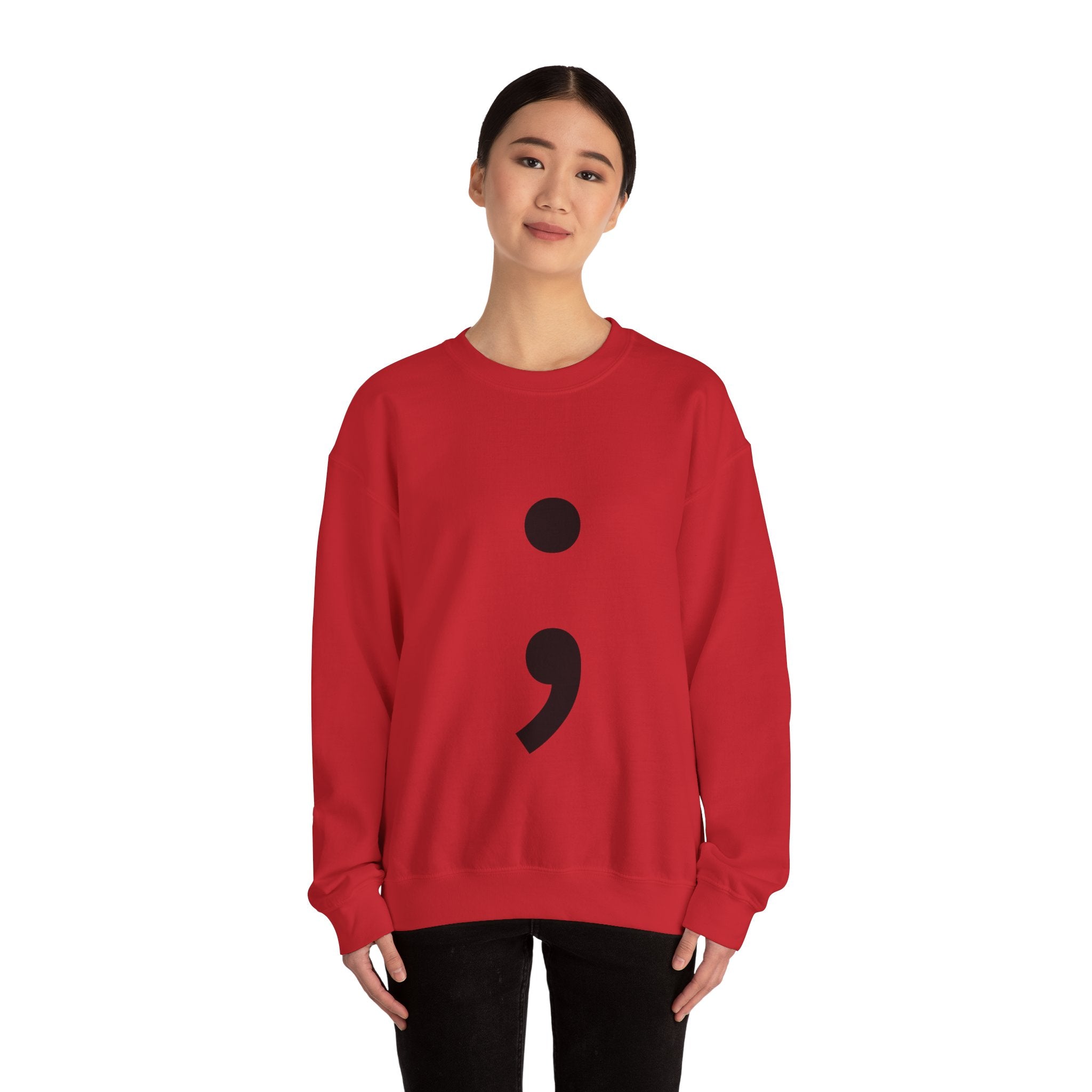 Semicolon Crewneck Sweatshirt — Pullover