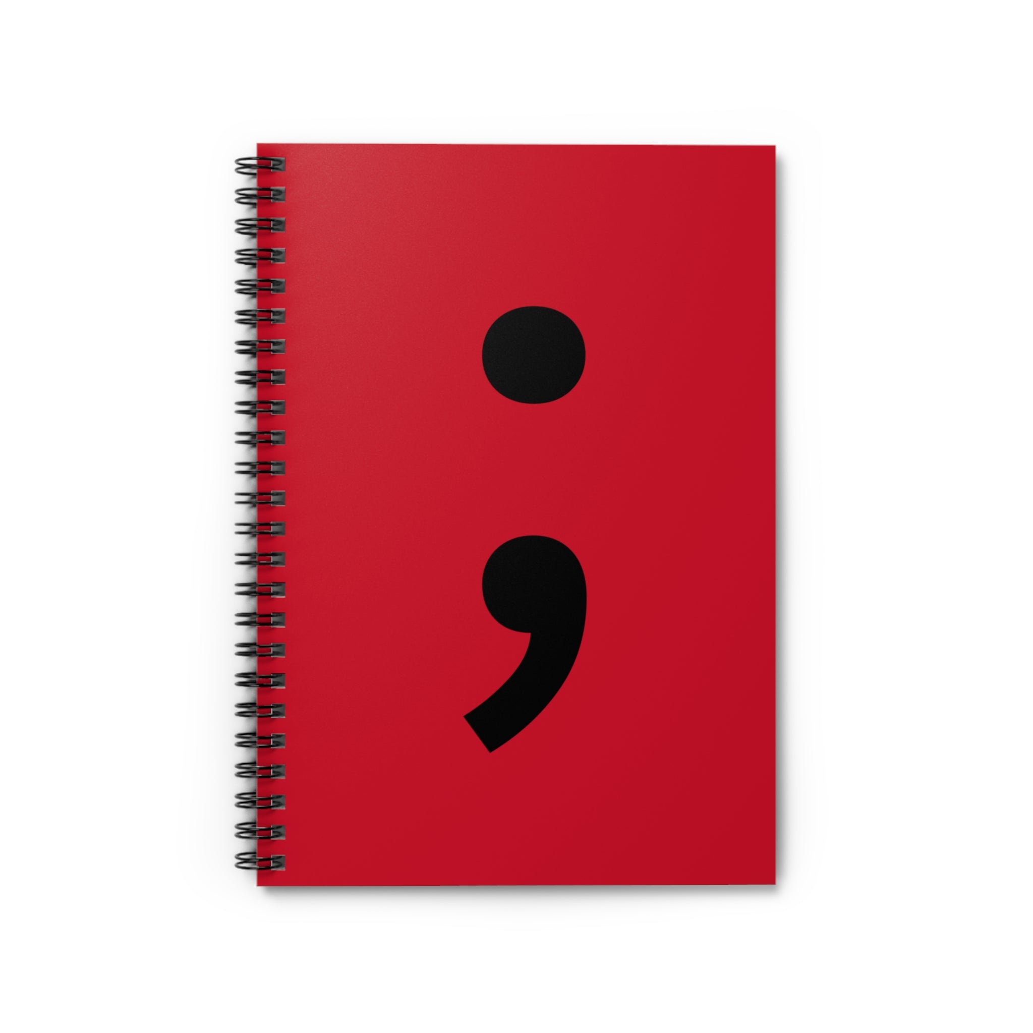 Semicolon Spiral Notebook — Mental Health Journal