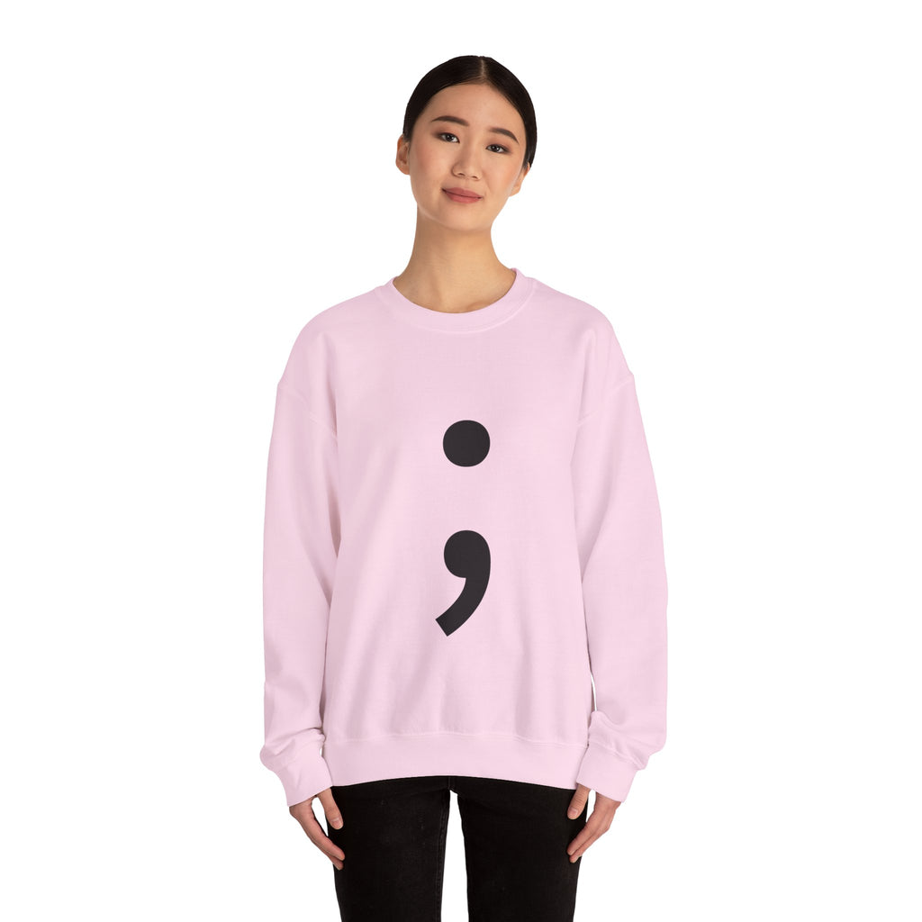 Semicolon Crewneck Sweatshirt — Pullover