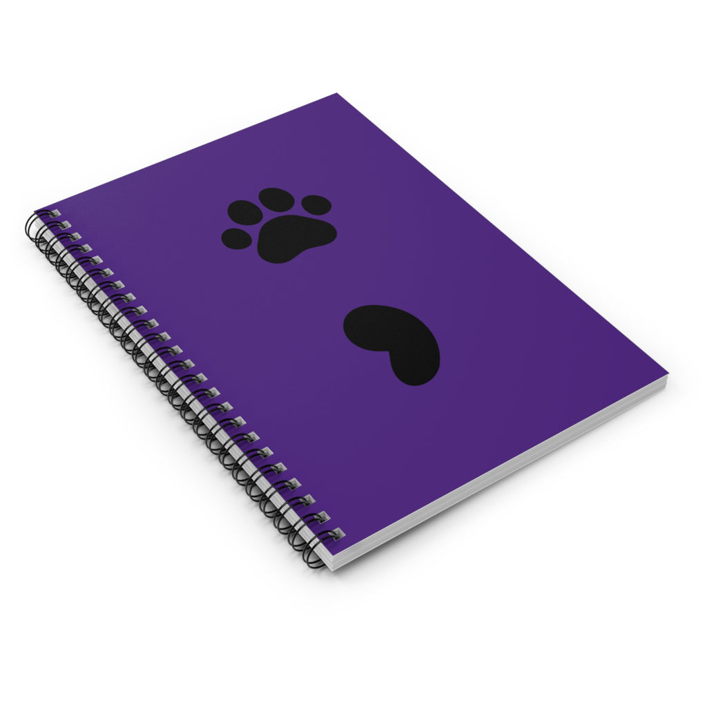 Pet Paw Semicolon Spiral Notebook — Mental Health & Pet Lover Journal