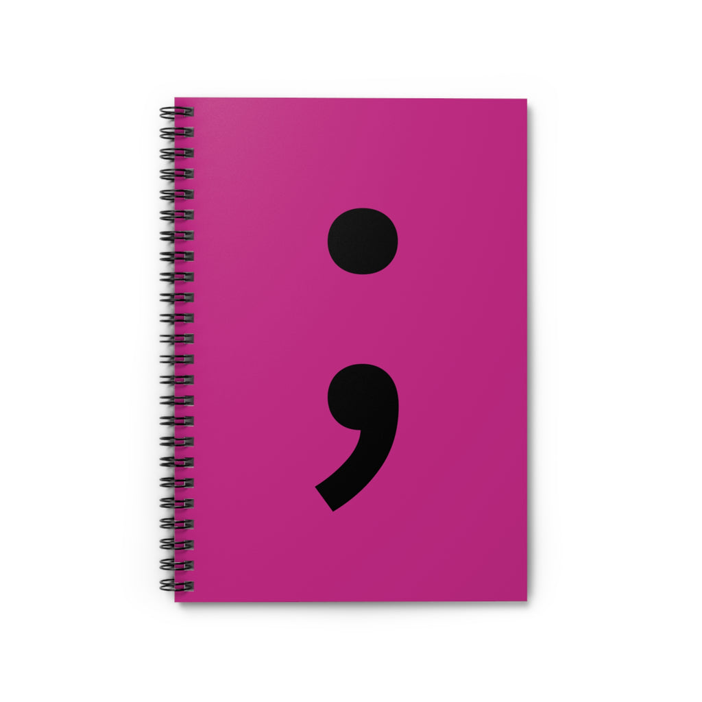Semicolon Spiral Notebook — Mental Health Journal