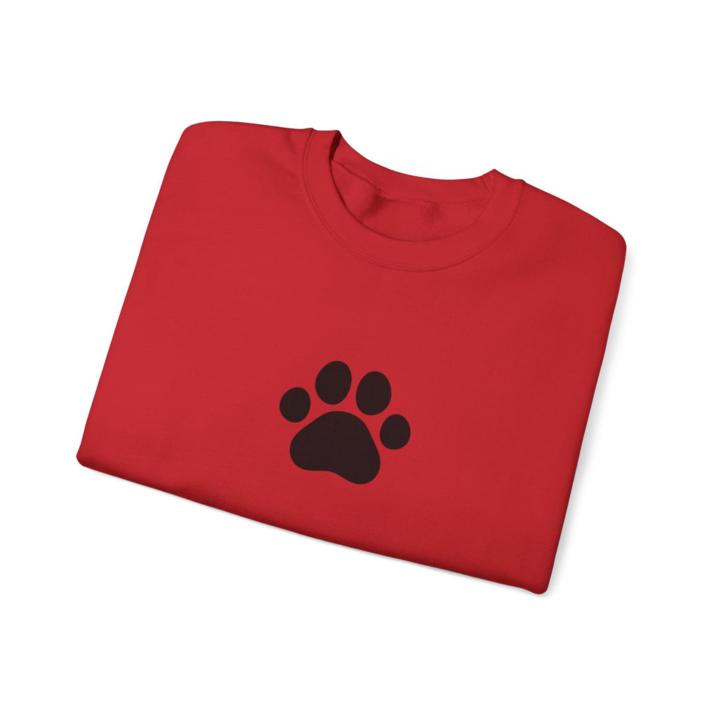 Pawprint Semicolon Crewneck Sweatshirt — Minimal Pet Lover Pullover