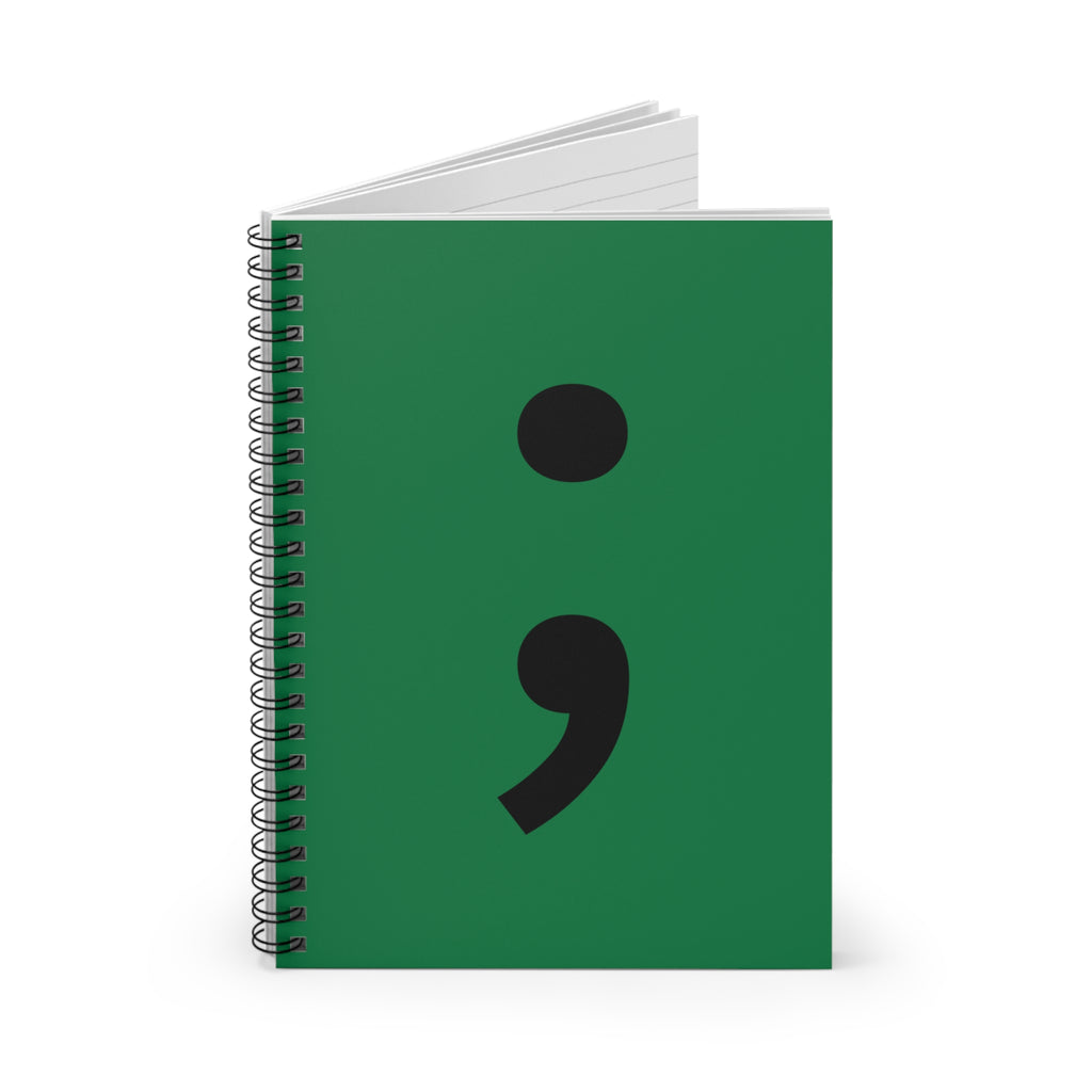 Semicolon Spiral Notebook — Mental Health Journal