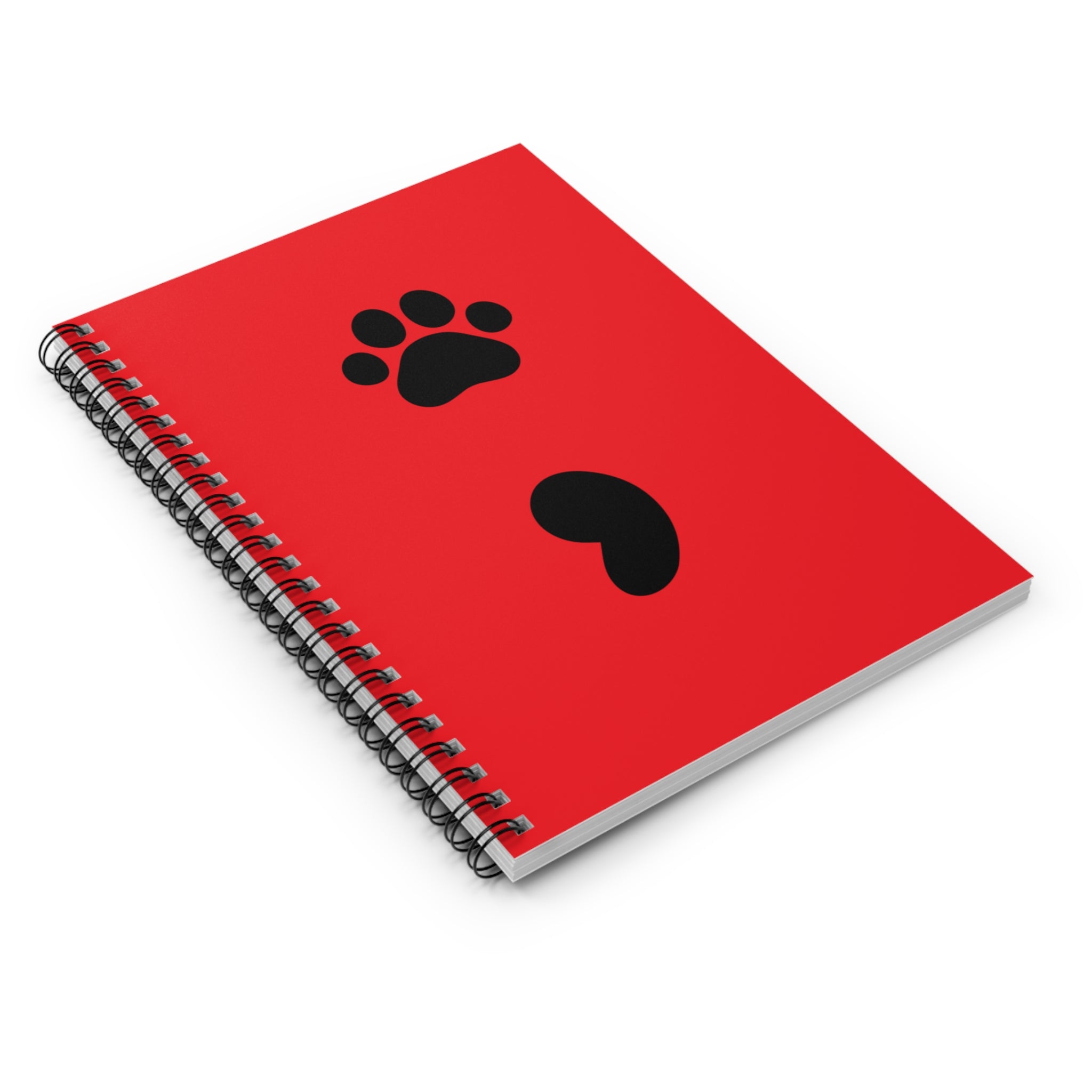 Pet Paw Semicolon Spiral Notebook — Mental Health & Pet Lover Journal
