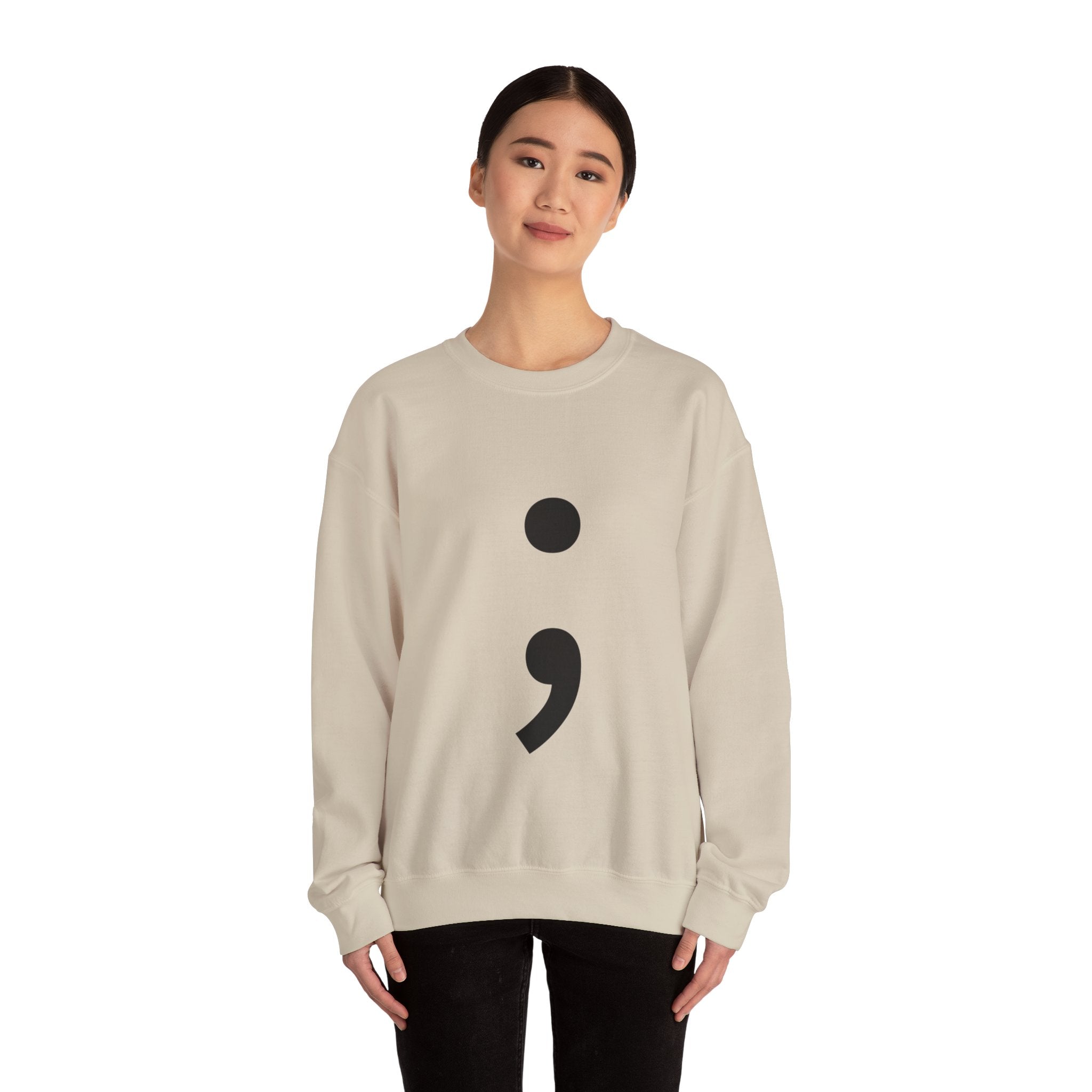 Semicolon Crewneck Sweatshirt — Pullover