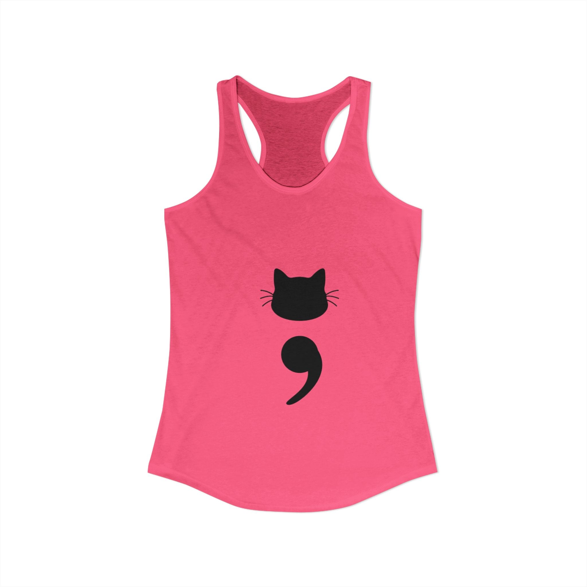 Cat Semicolon Women's Ideal Racerback Tank