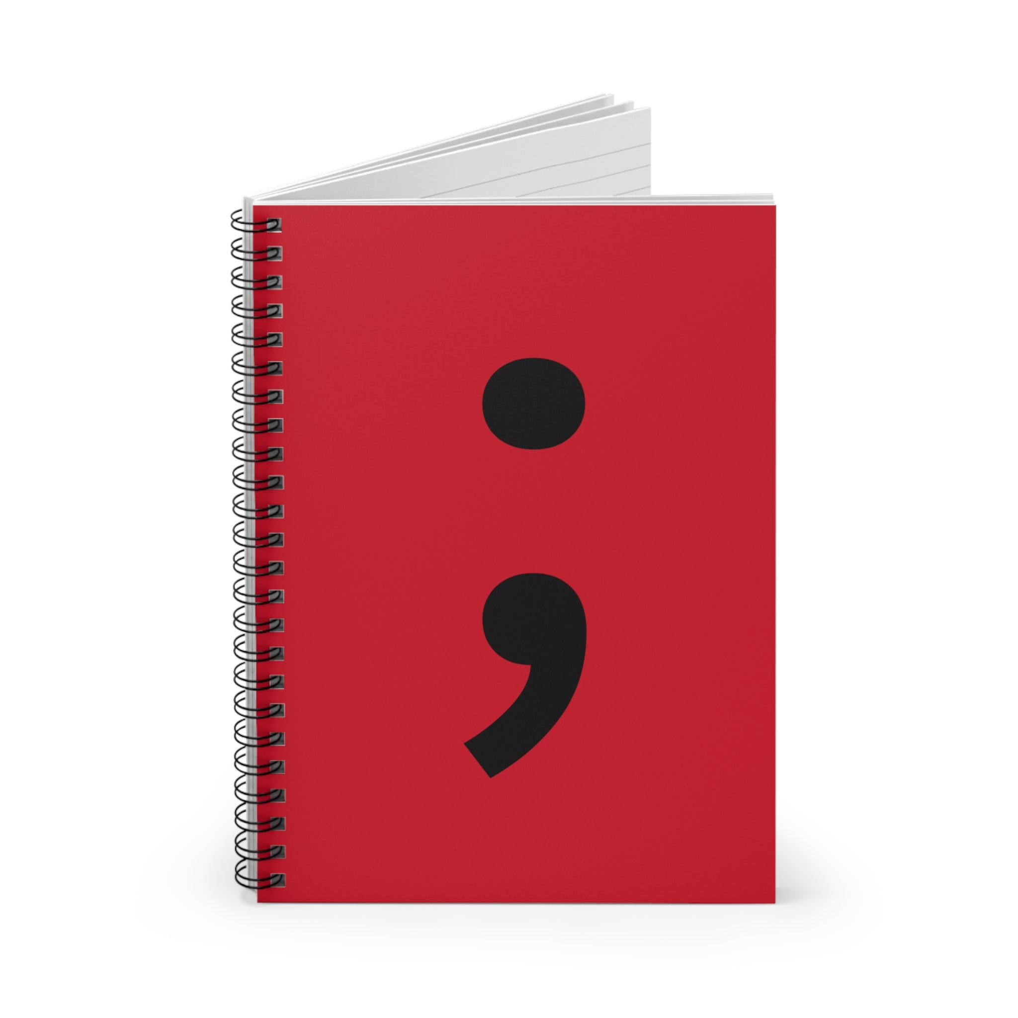 Semicolon Spiral Notebook — Mental Health Journal