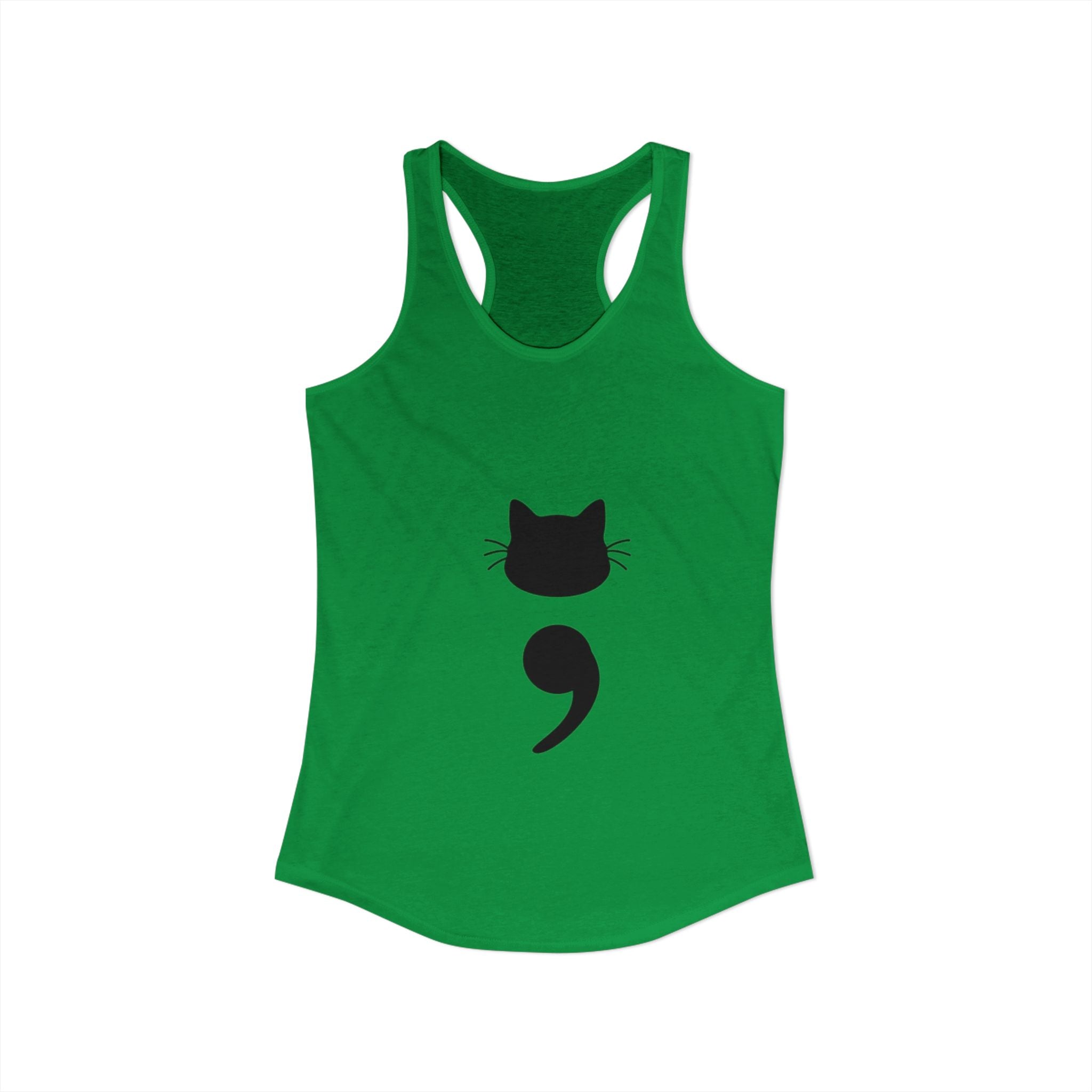 Cat Semicolon Women's Ideal Racerback Tank