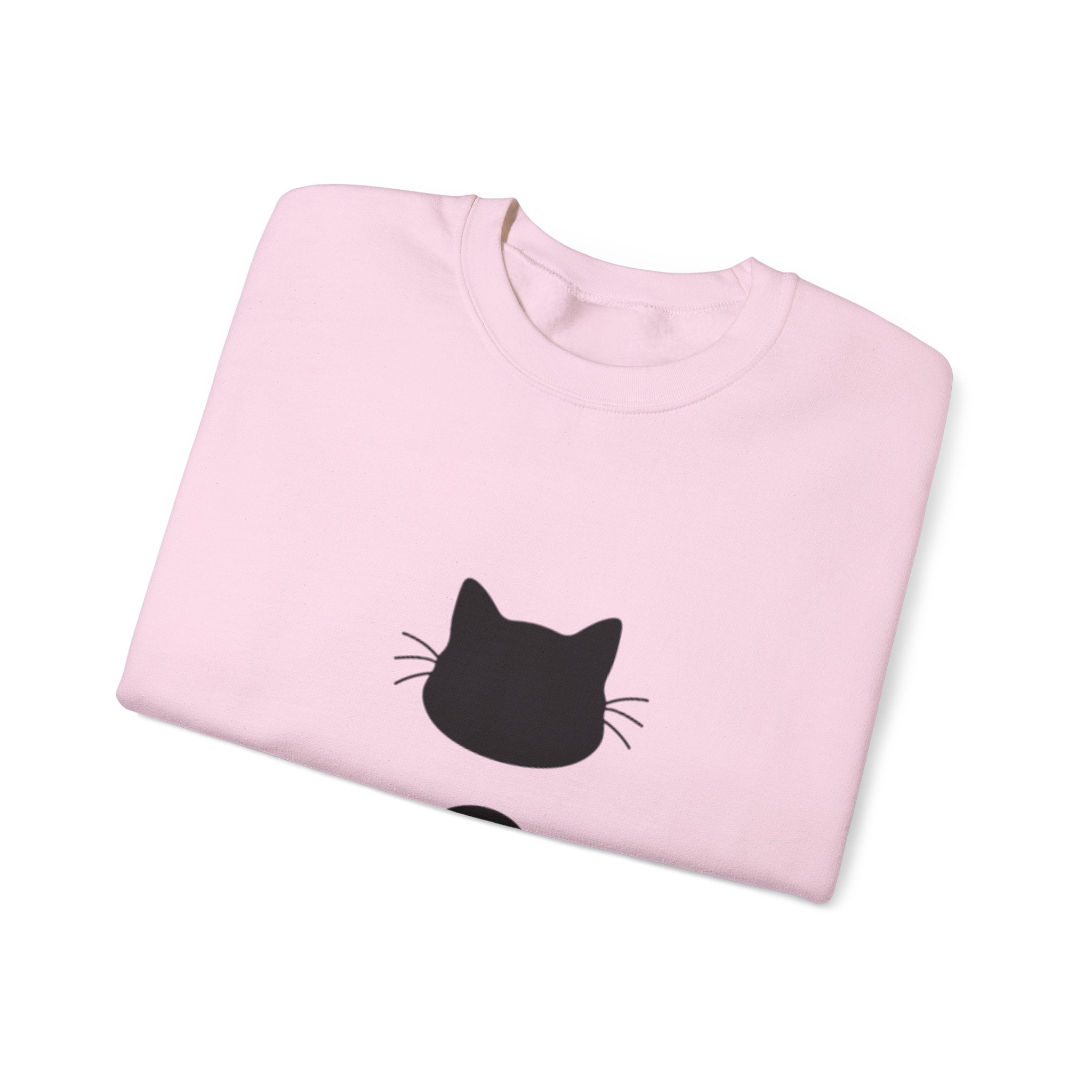 Cat Semicolon Crewneck Sweatshirt — Minimal Pet Lover Pullover
