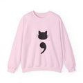 Cat Semicolon Crewneck Sweatshirt — Minimal Pet Lover Pullover