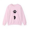 Pawprint Semicolon Crewneck Sweatshirt — Minimal Pet Lover Pullover