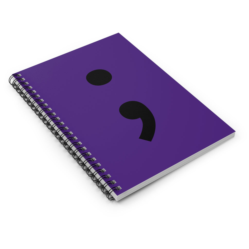 Semicolon Spiral Notebook — Mental Health Journal