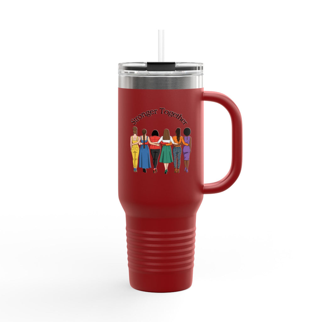 Stronger Together 40oz Insulated Travel Mug — Diverse Women Empowerment Design