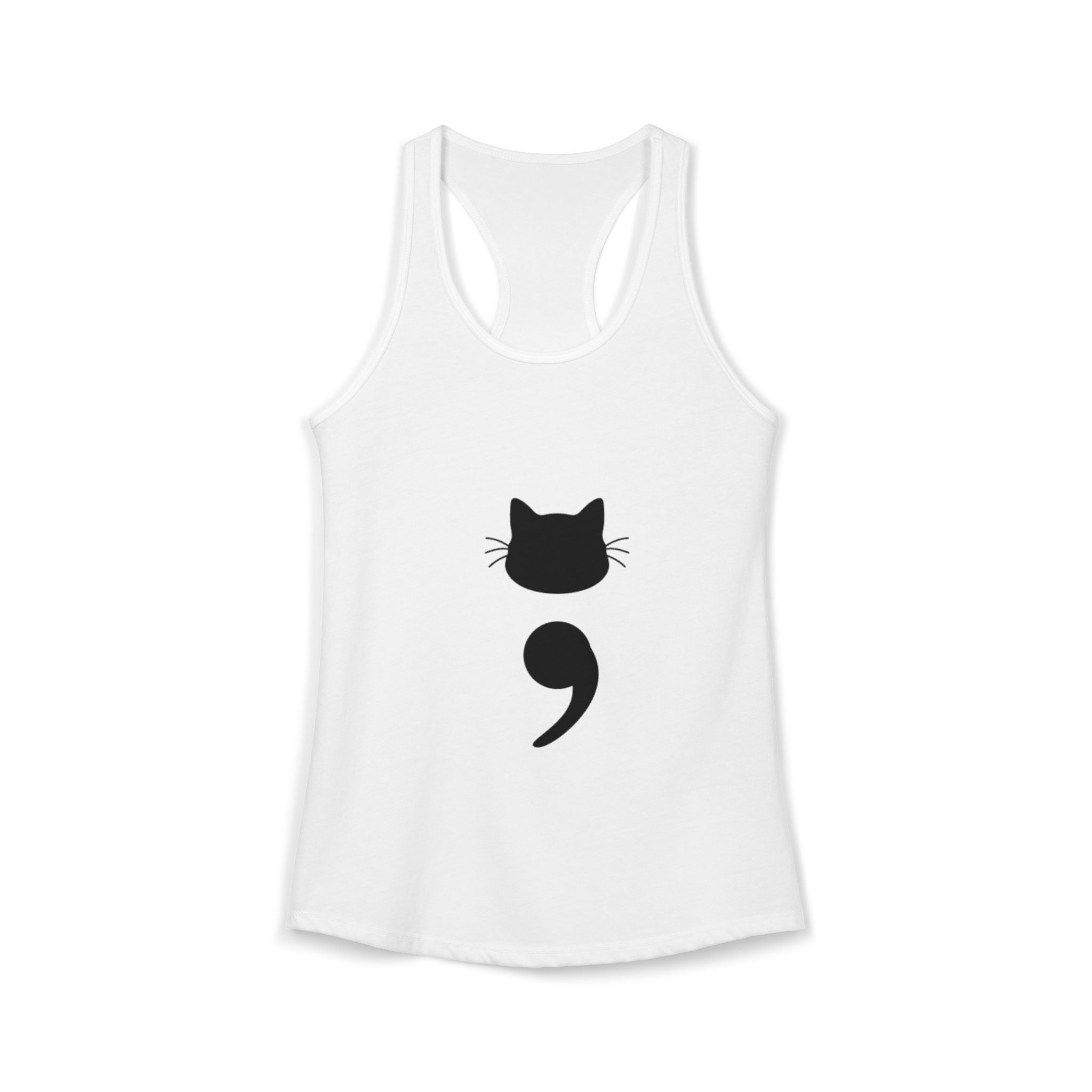Cat Semicolon Women's Ideal Racerback Tank