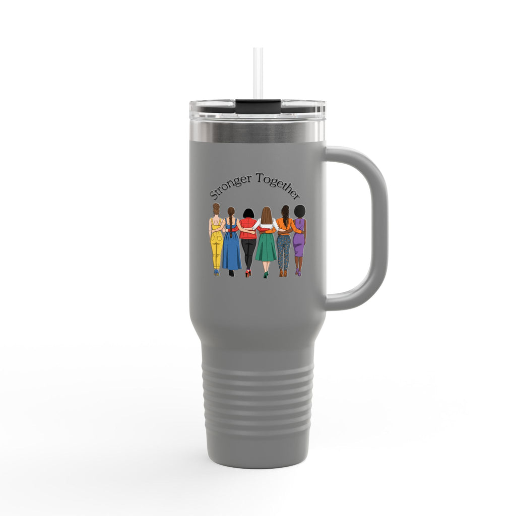Stronger Together 40oz Insulated Travel Mug — Diverse Women Empowerment Design
