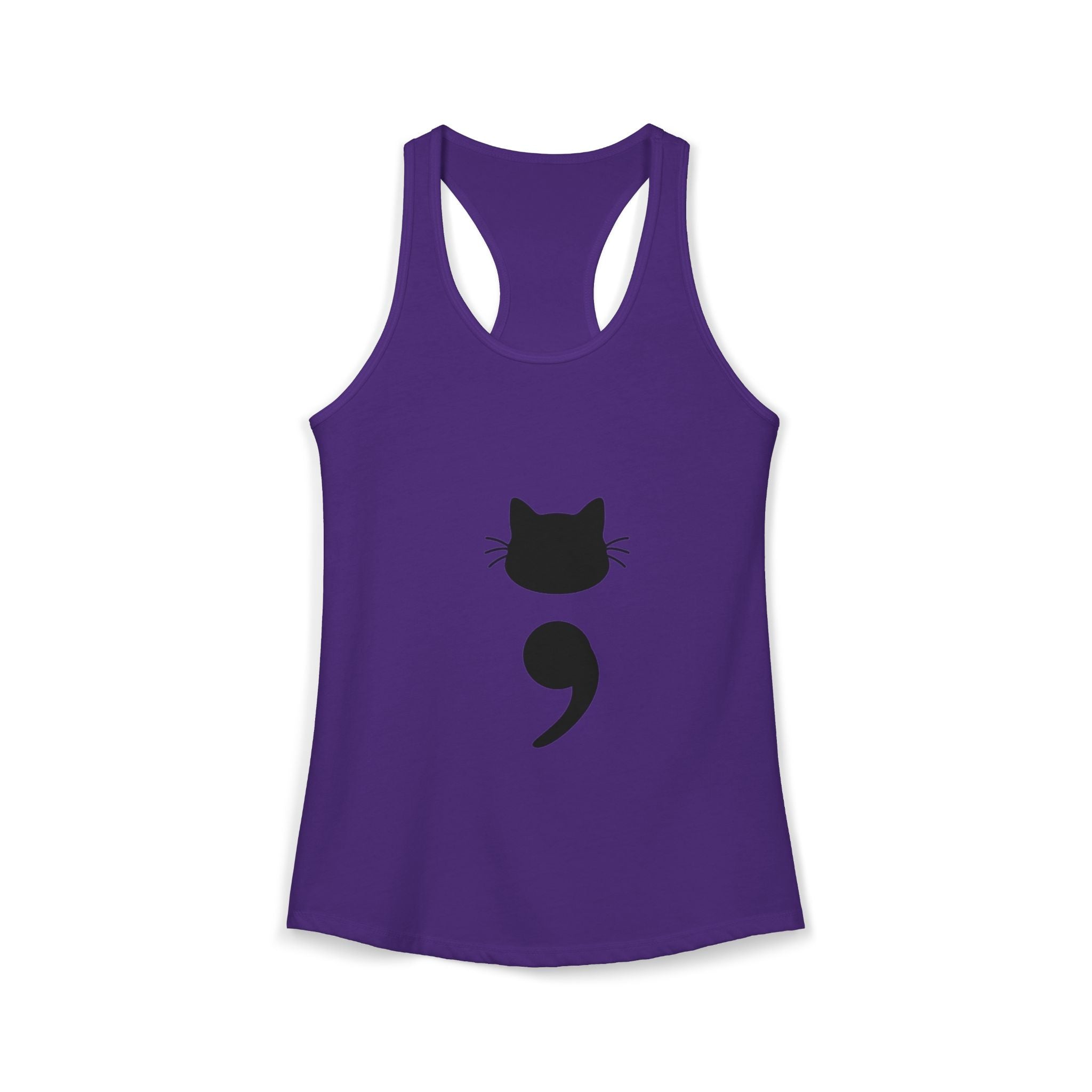 Cat Semicolon Women's Ideal Racerback Tank