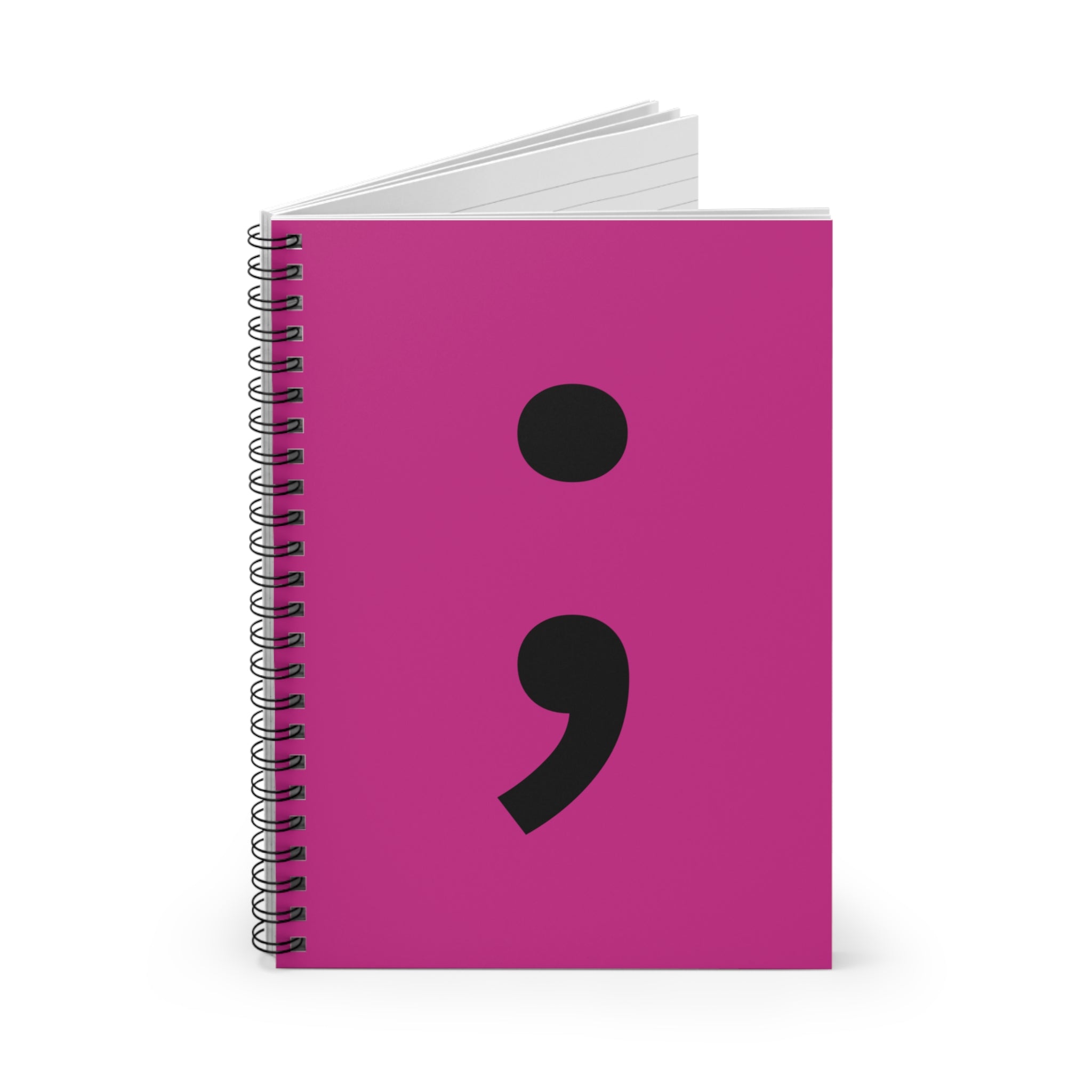 Semicolon Spiral Notebook — Mental Health Journal