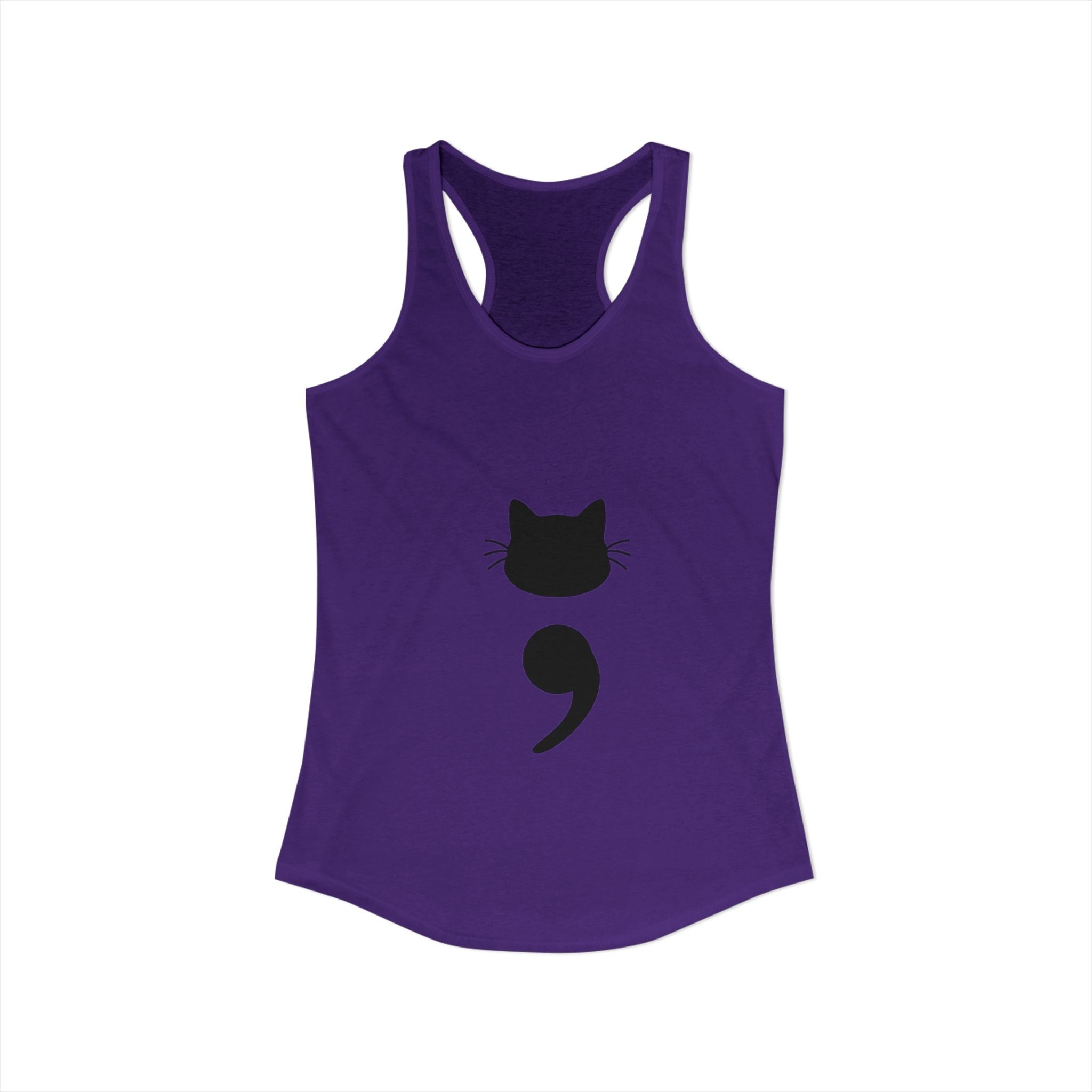 Cat Semicolon Women's Ideal Racerback Tank