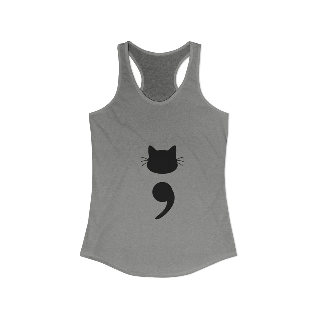 Cat Semicolon Women's Ideal Racerback Tank