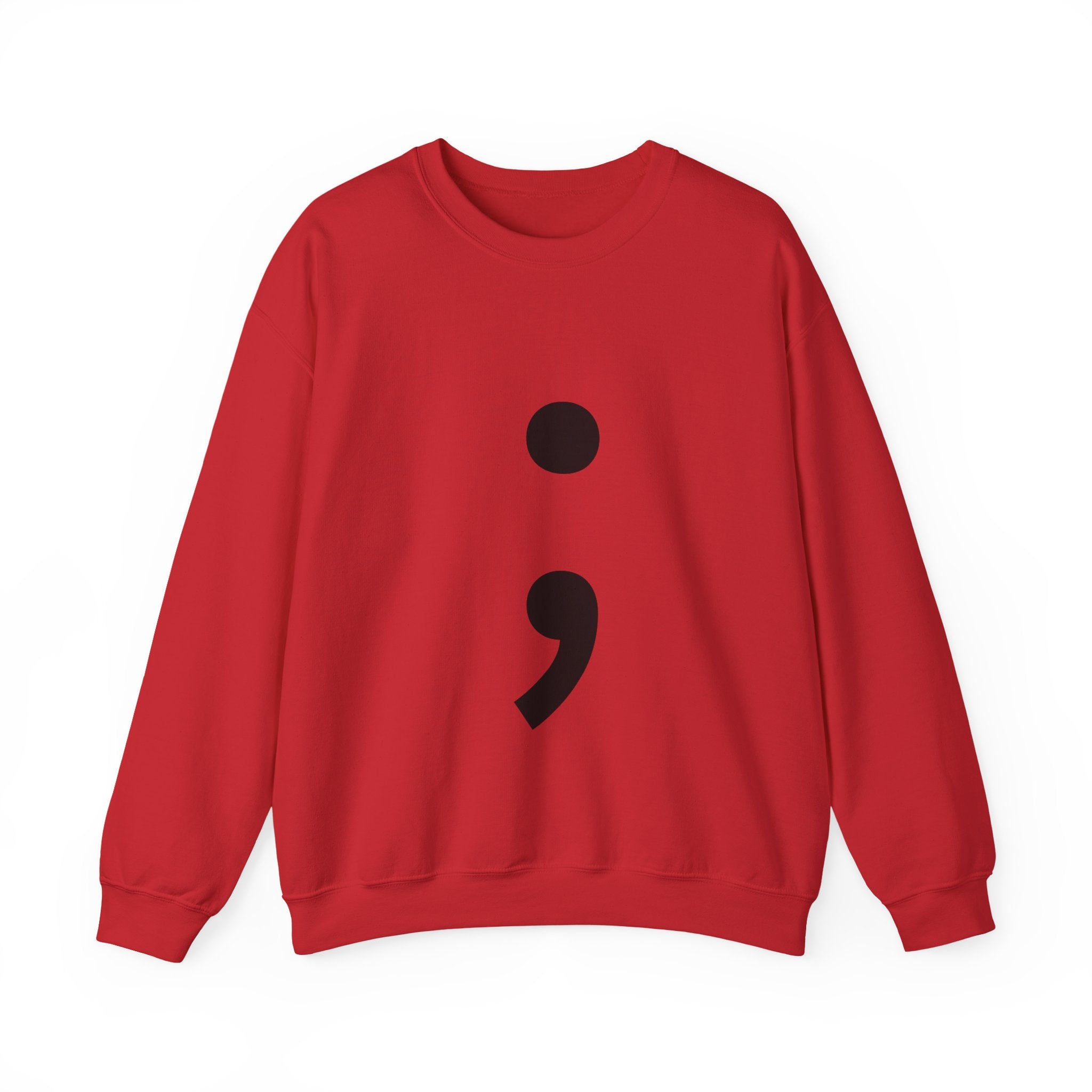 Semicolon Crewneck Sweatshirt — Pullover