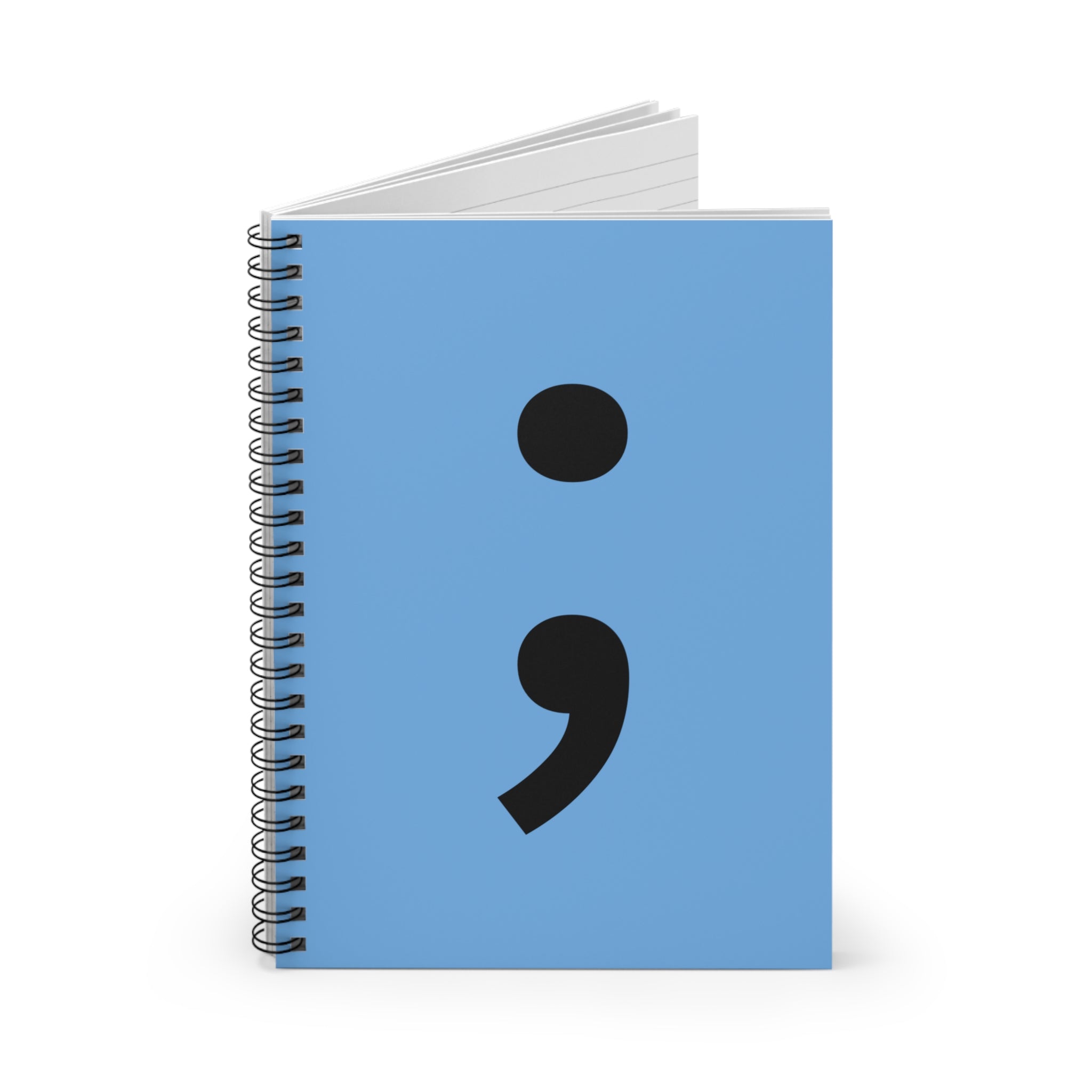 Semicolon Spiral Notebook — Mental Health Journal