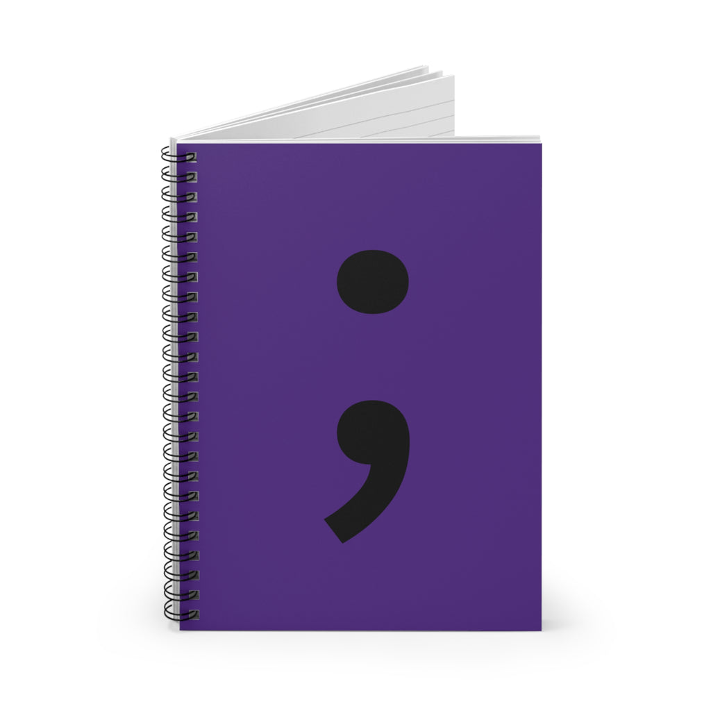 Semicolon Spiral Notebook — Mental Health Journal