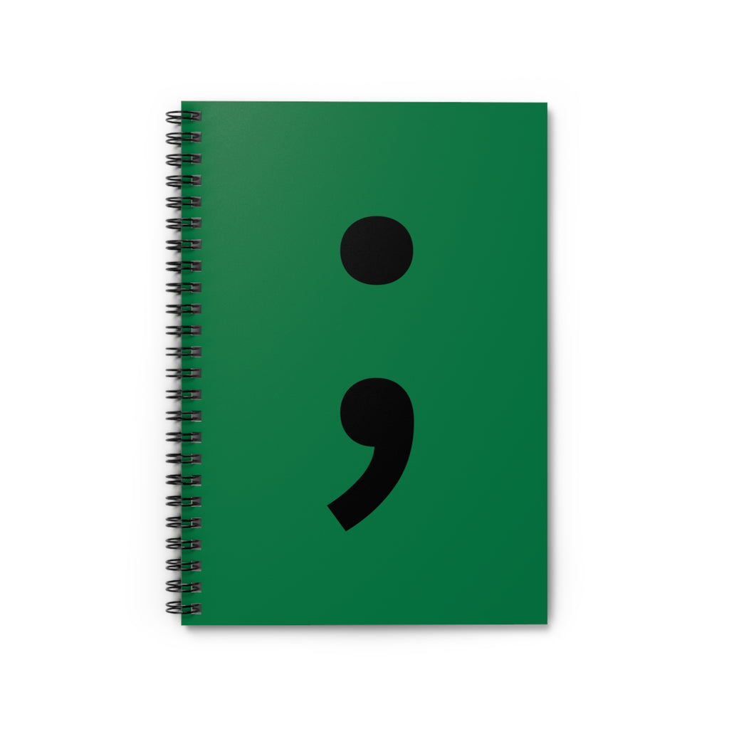 Semicolon Spiral Notebook — Mental Health Journal