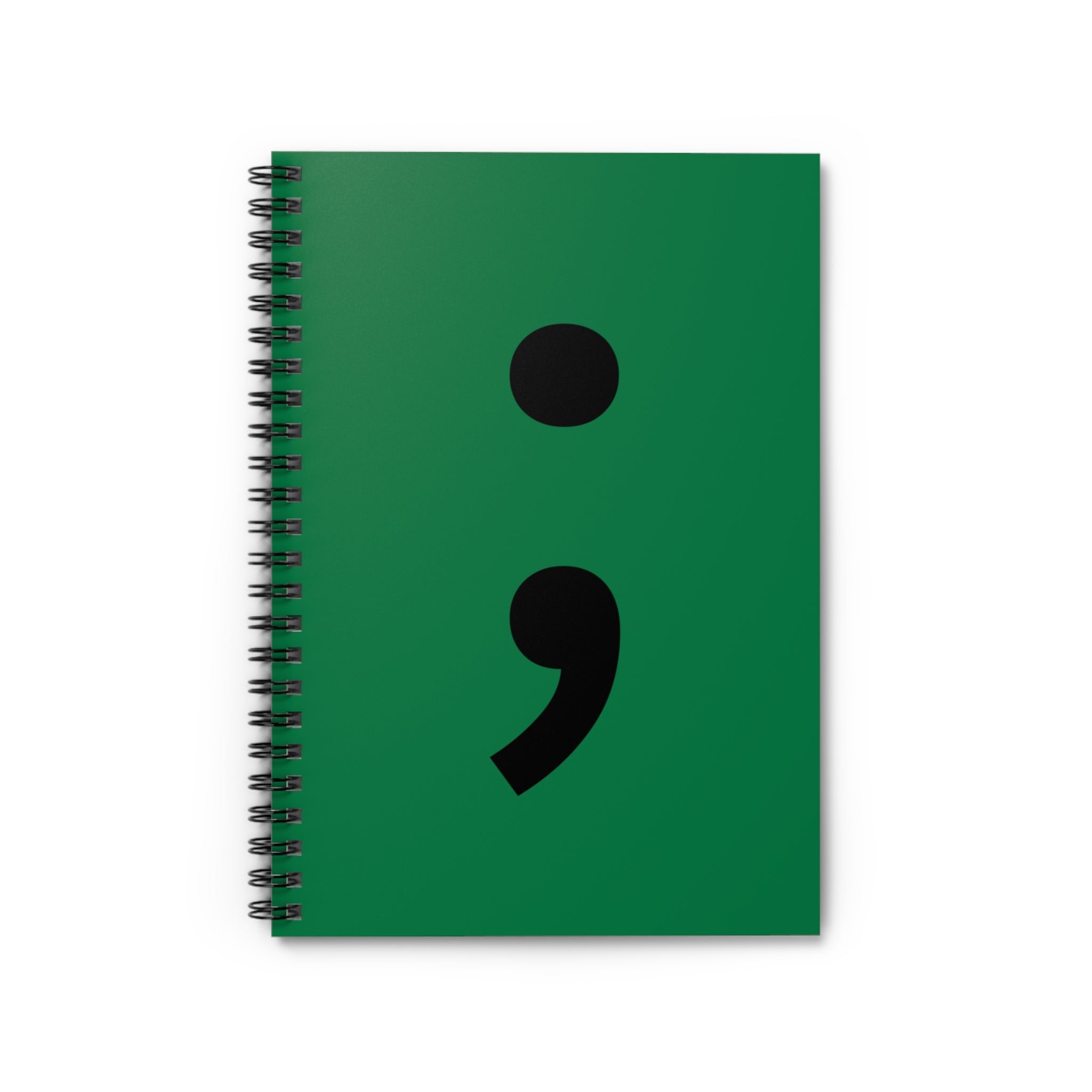 Semicolon Spiral Notebook — Mental Health Journal