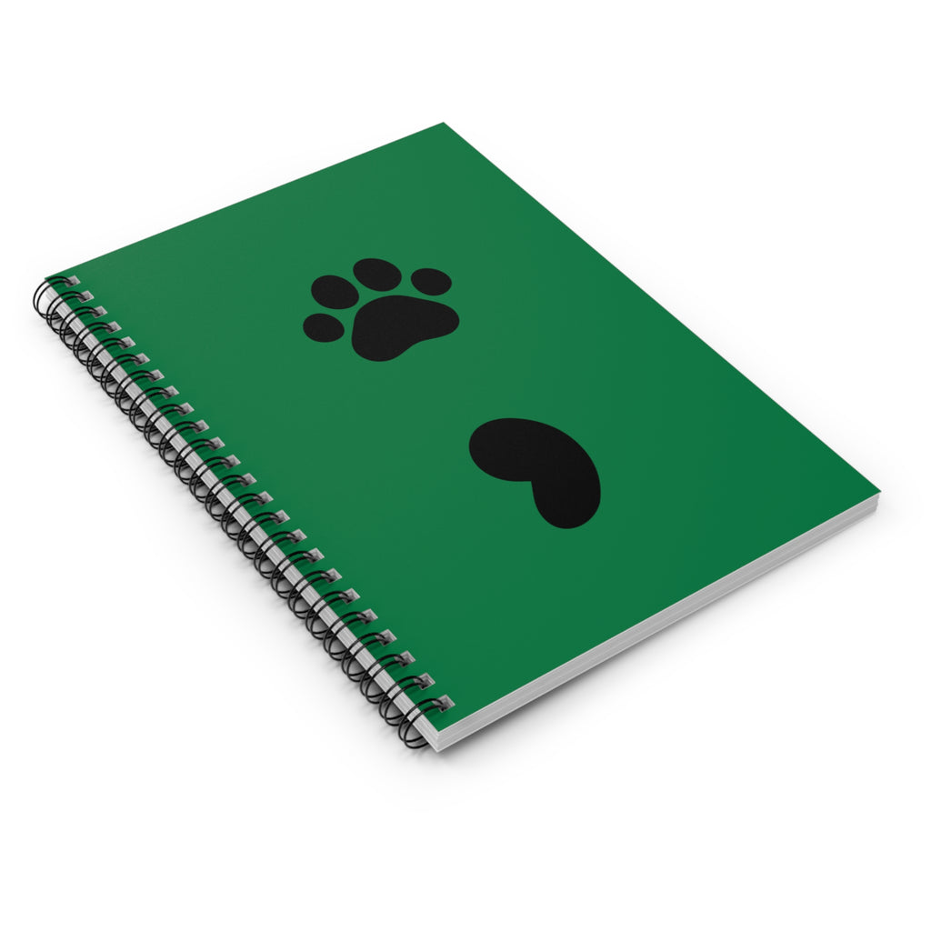 Pet Paw Semicolon Spiral Notebook — Mental Health & Pet Lover Journal