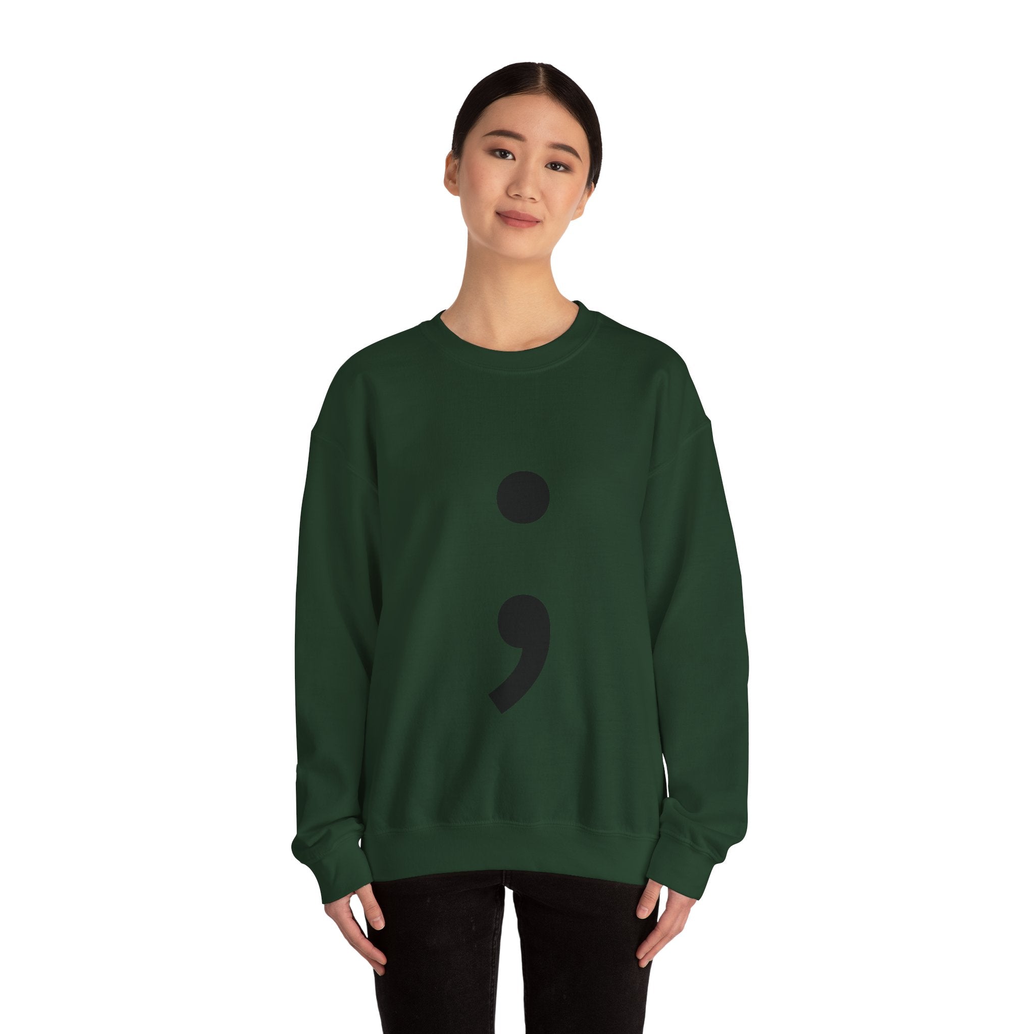 Semicolon Crewneck Sweatshirt — Pullover