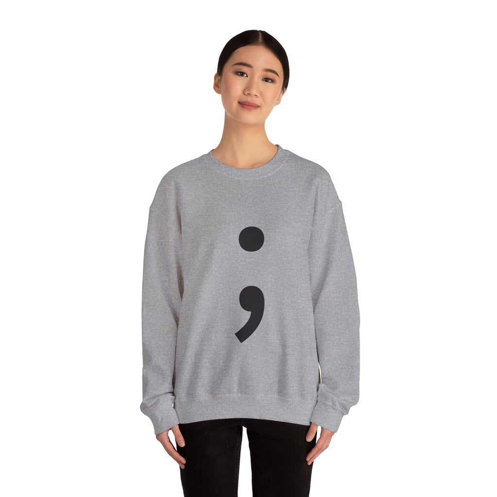 Semicolon Crewneck Sweatshirt — Pullover