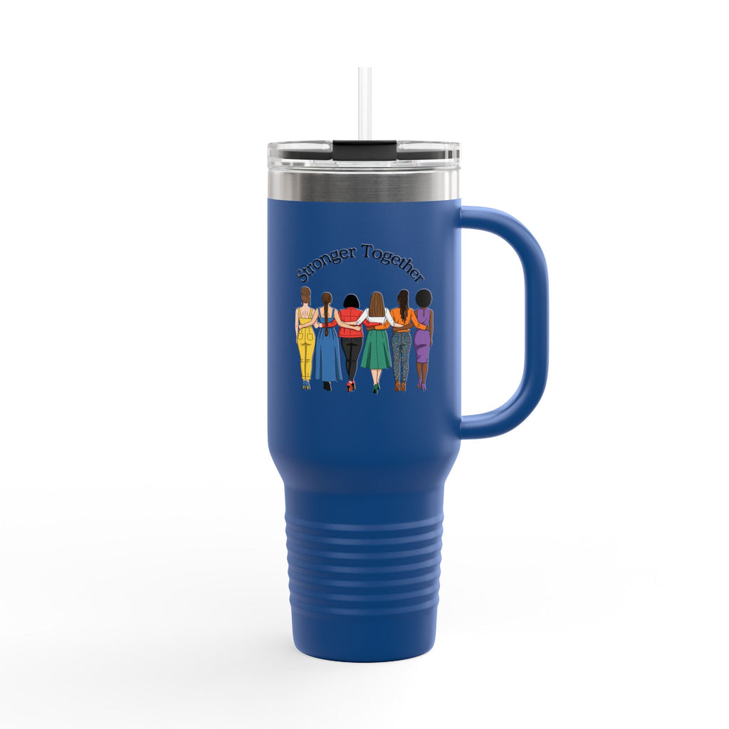 Stronger Together 40oz Insulated Travel Mug — Diverse Women Empowerment Design