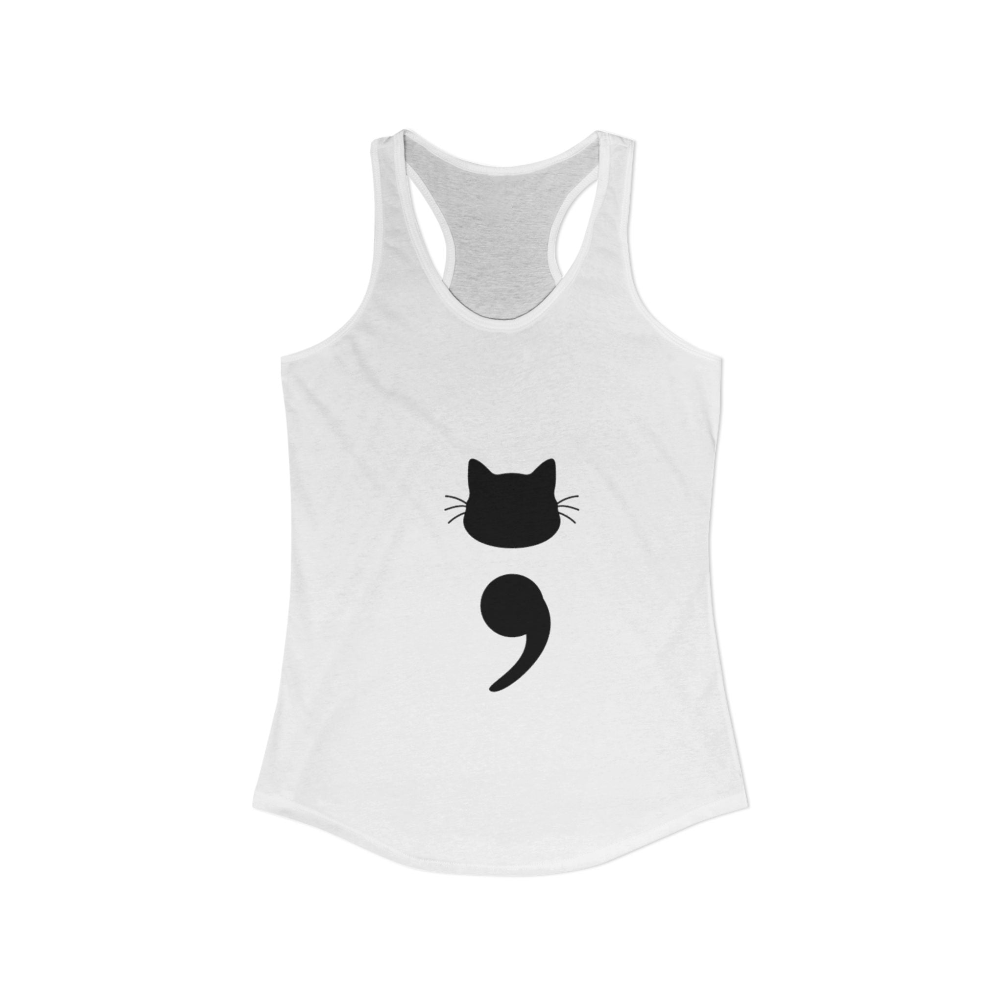 Cat Semicolon Women's Ideal Racerback Tank