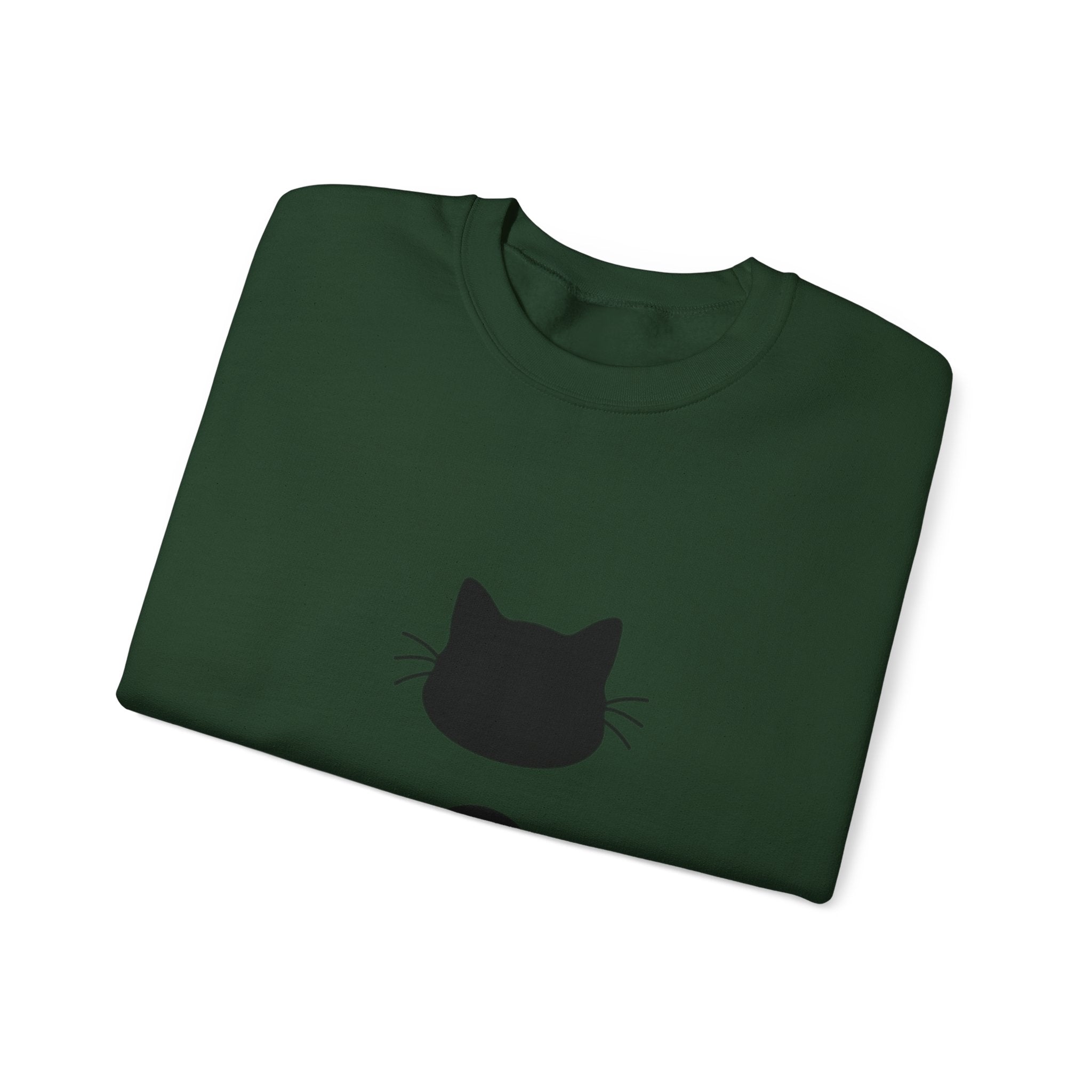 Cat Semicolon Crewneck Sweatshirt — Minimal Pet Lover Pullover