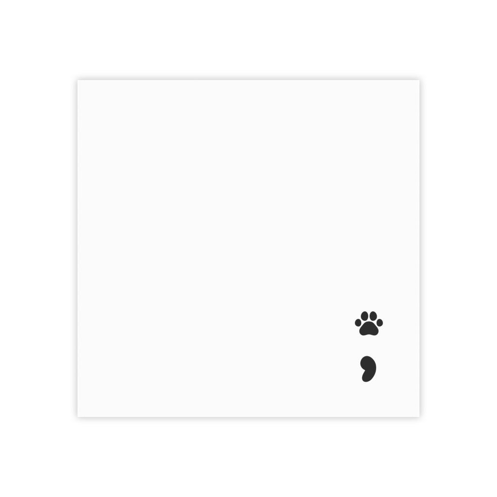Pet paw Semicolon Post-it® Sticky Notes — Cute Minimalist Memo Pads