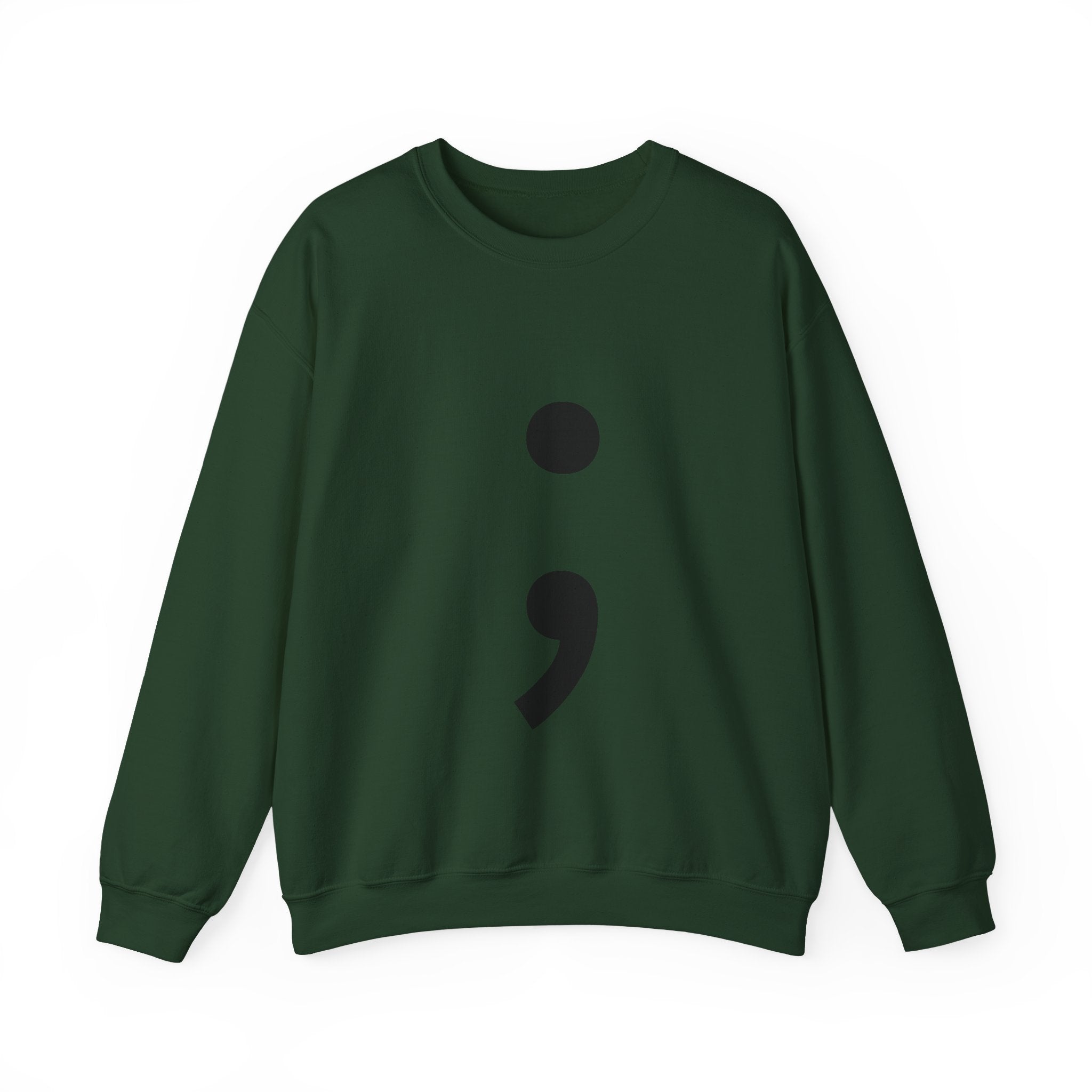 Semicolon Crewneck Sweatshirt — Pullover